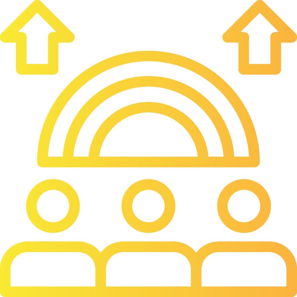 Inclusion Linear Gradient Icon vector