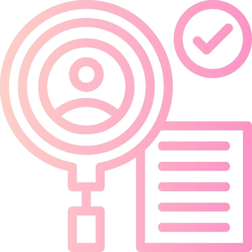 Background Check Linear Gradient Icon vector