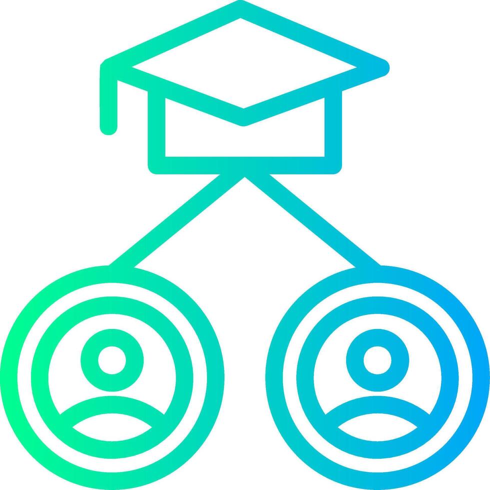Alumni Network Linear Gradient Icon vector