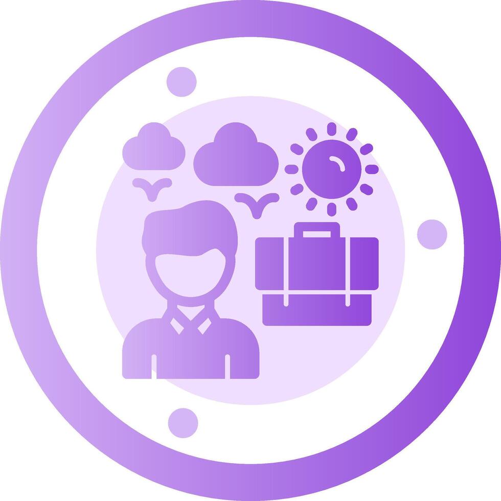 Remote Work Glyph Gradient Icon vector