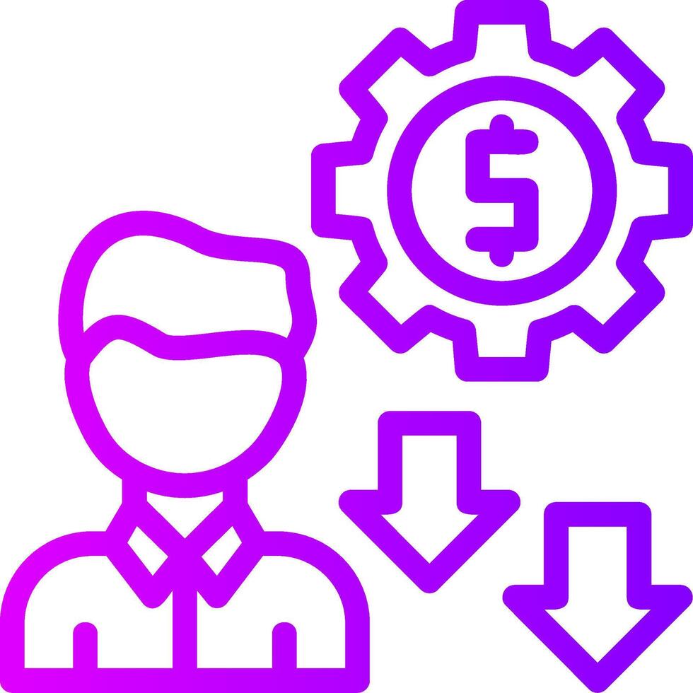 Benefits Linear Gradient Icon vector