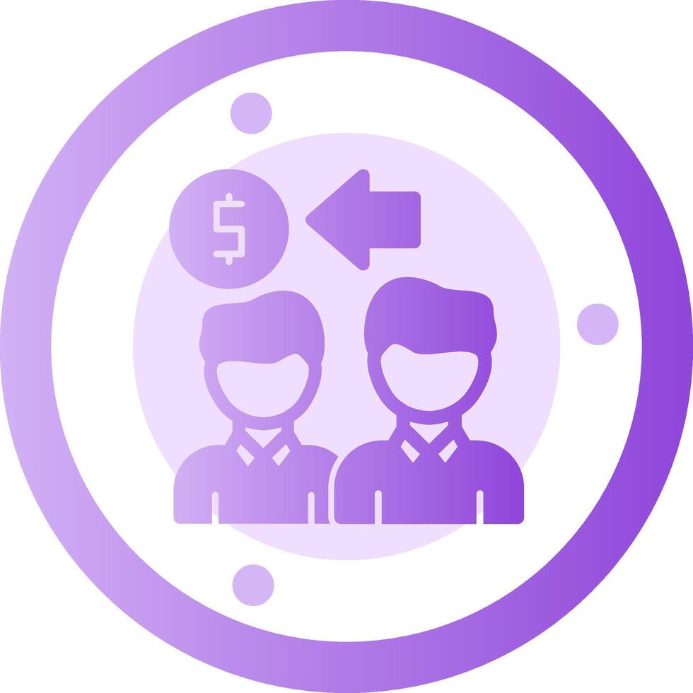 Job Offer Negotiation Glyph Gradient Icon vector