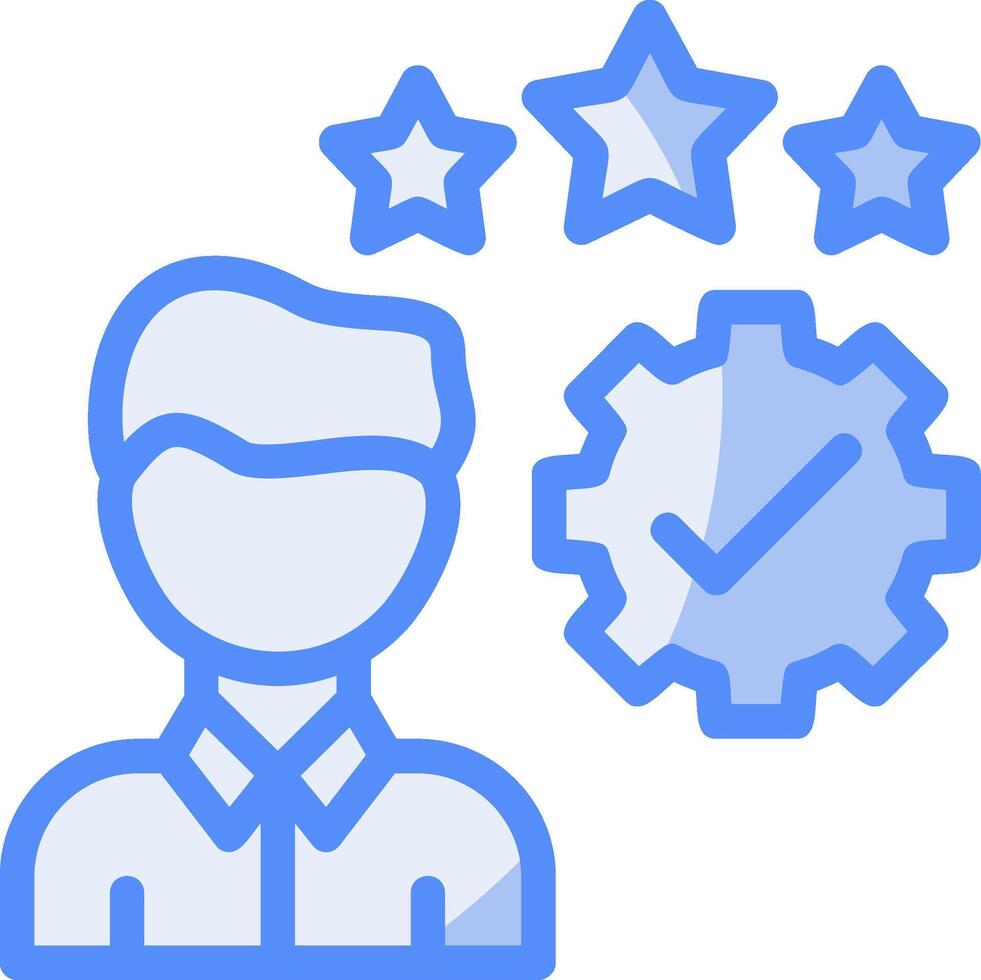 Values Line Filled Blue Icon vector