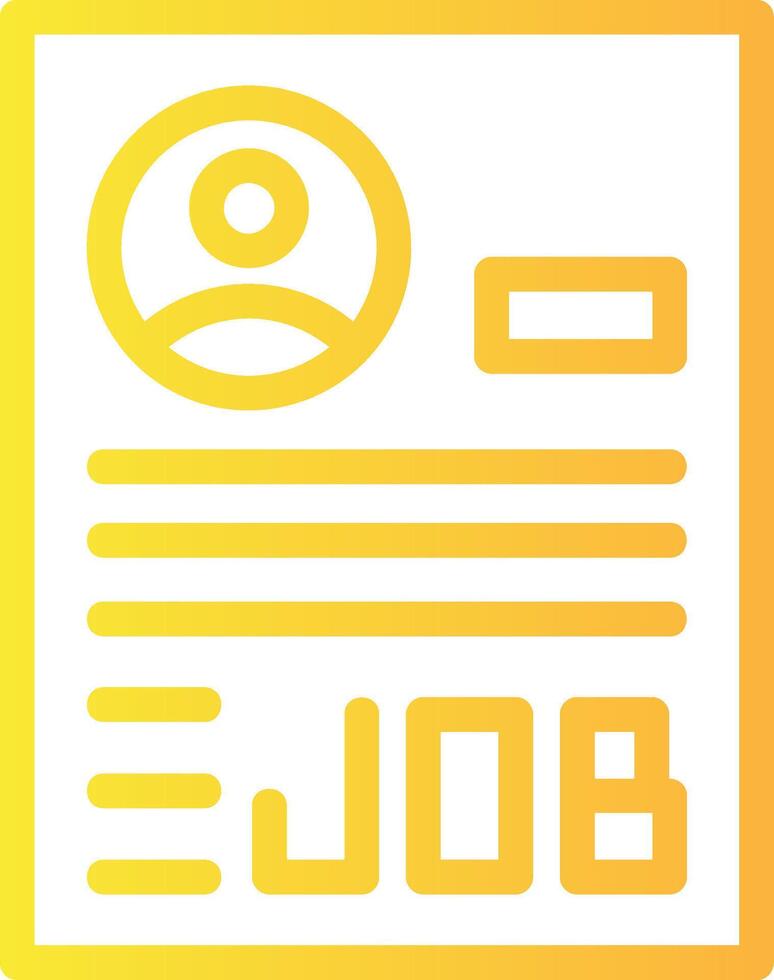 Job Description Linear Gradient Icon vector