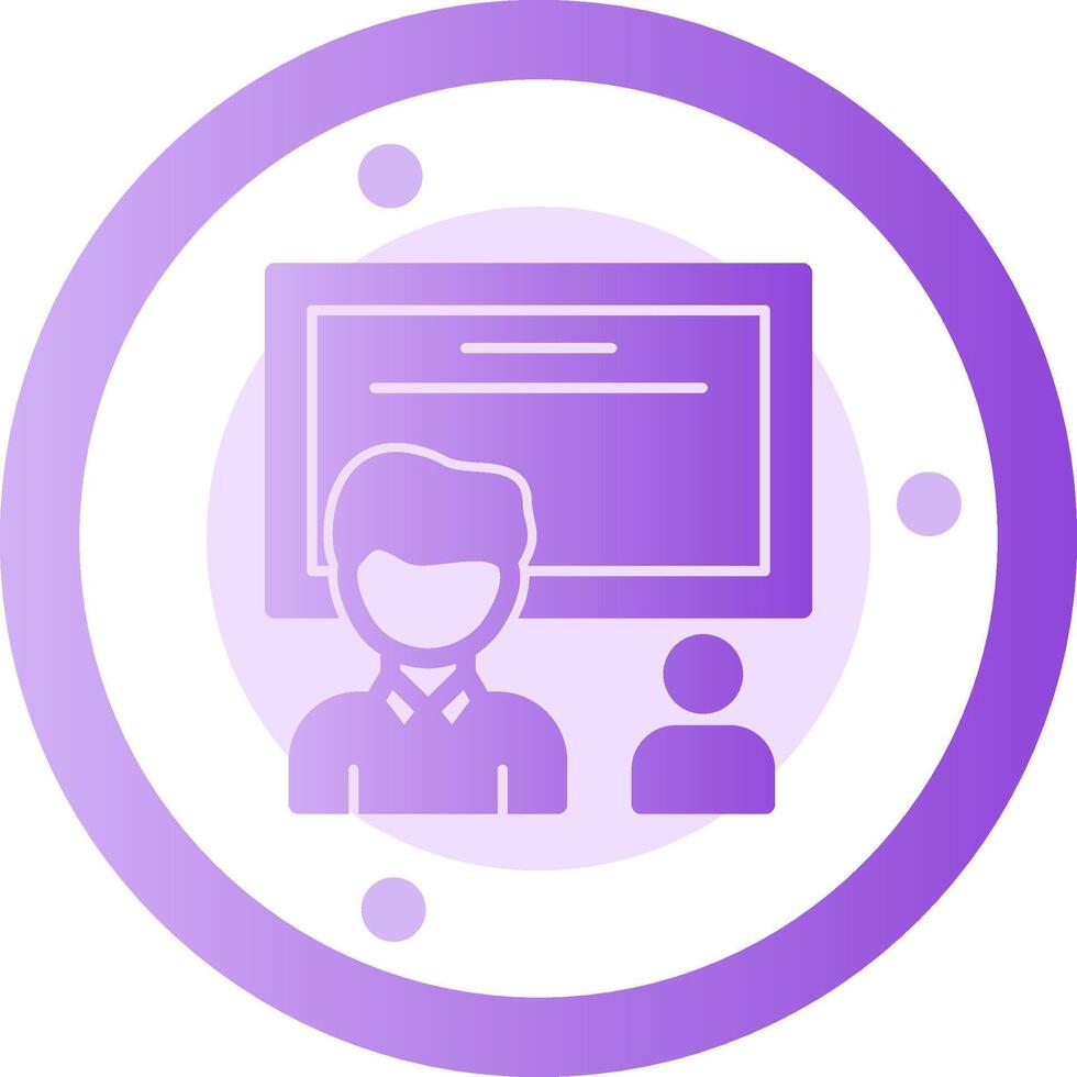 Training Glyph Gradient Icon vector