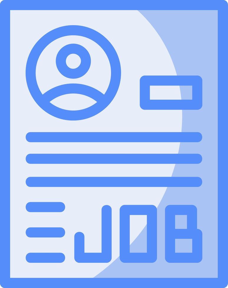 Job Description Line Filled Blue Icon vector