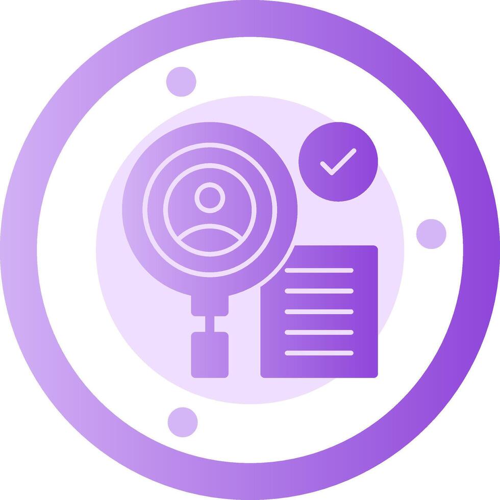 Background Check Glyph Gradient Icon vector