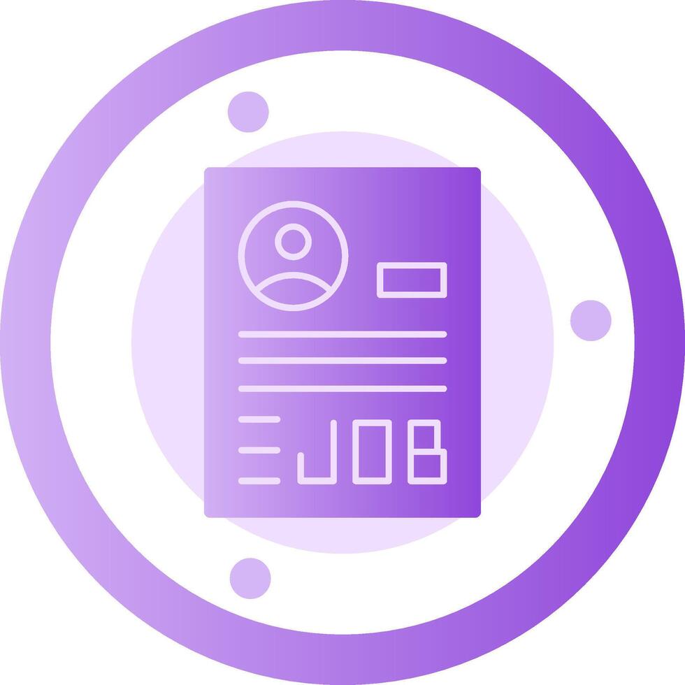 Job Description Glyph Gradient Icon vector