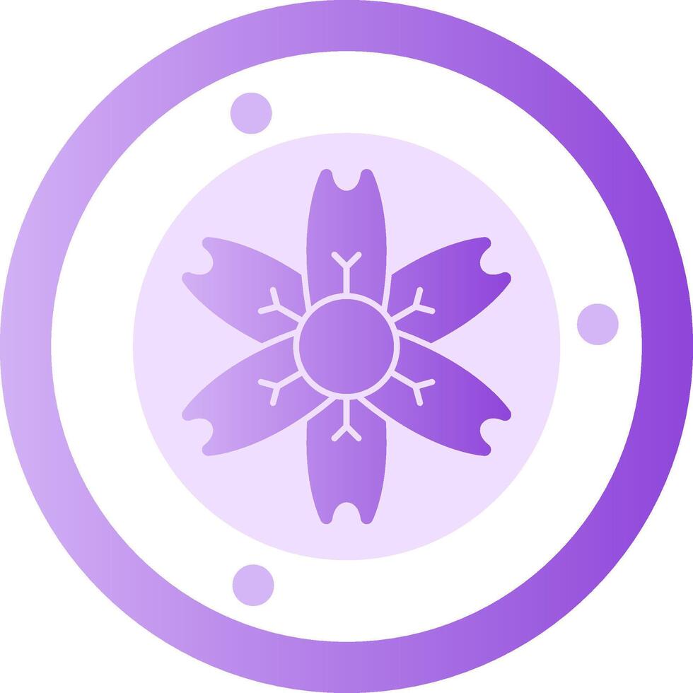 Plum Blossom Glyph Gradient Icon vector