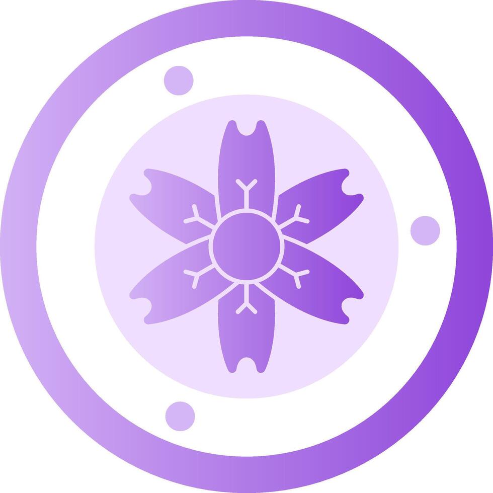 Plum Blossom Glyph Gradient Icon vector