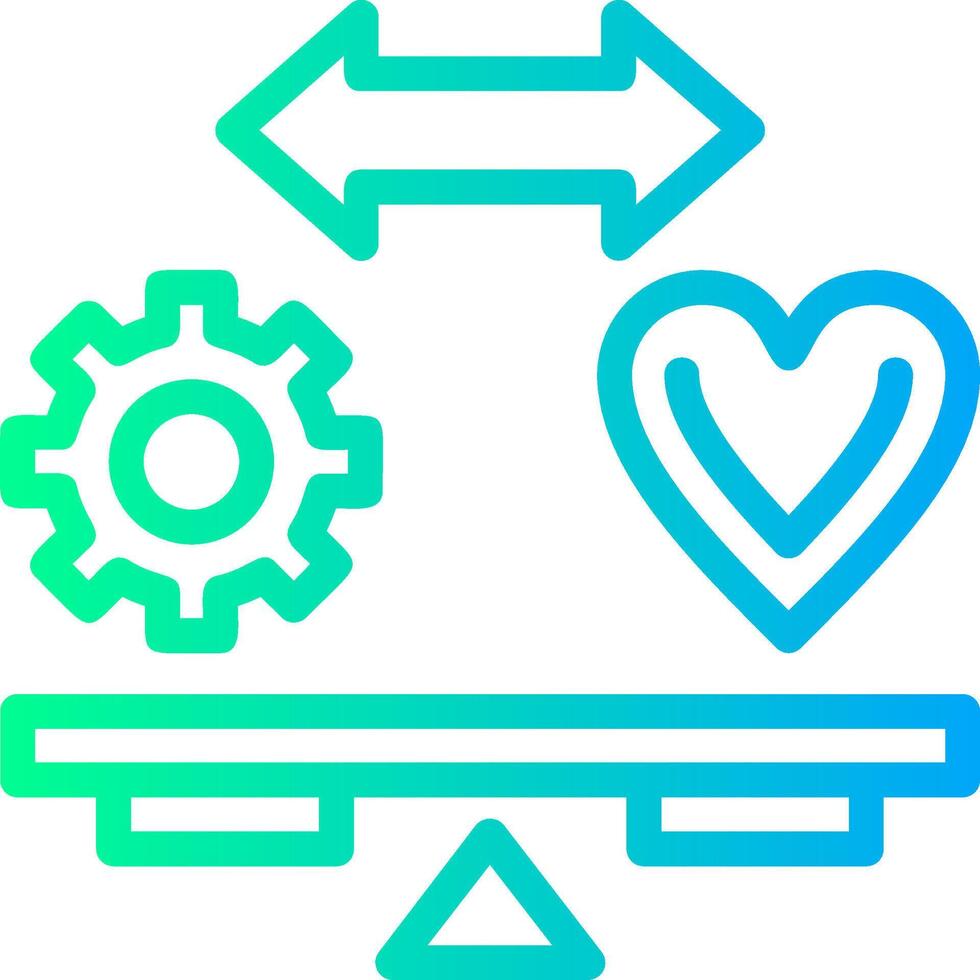 Work-Life Balance Linear Gradient Icon vector