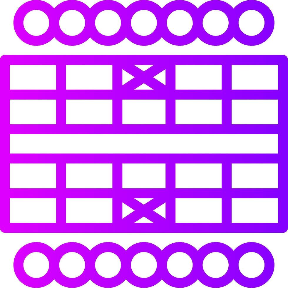 chino ajedrez lineal degradado icono vector