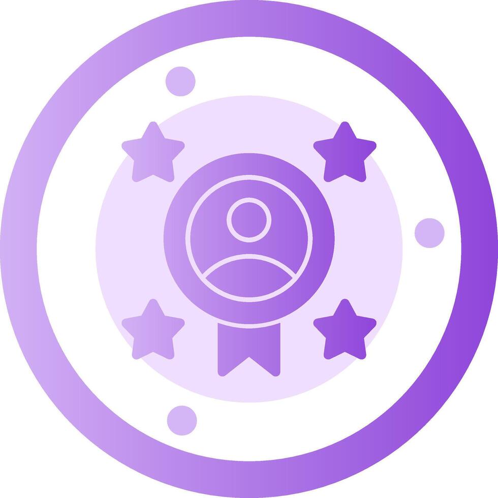 Employee of the Month Glyph Gradient Icon vector