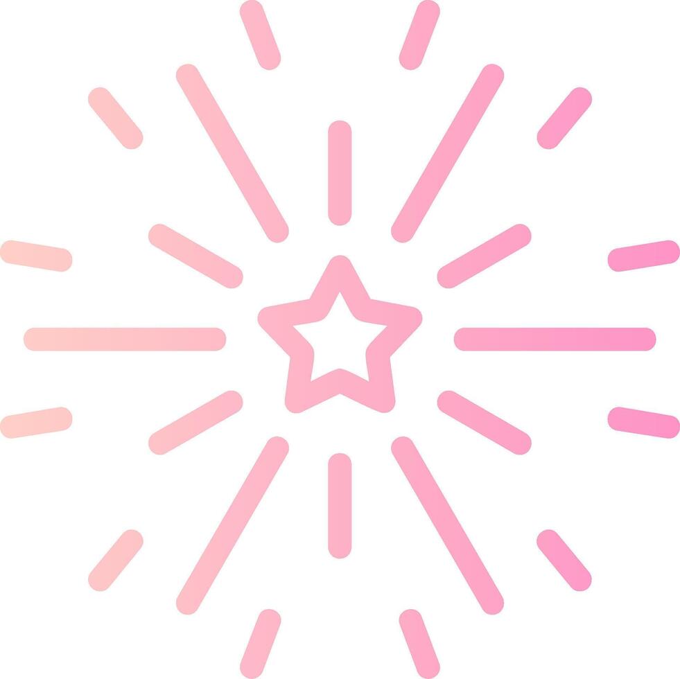 Firework Linear Gradient Icon vector