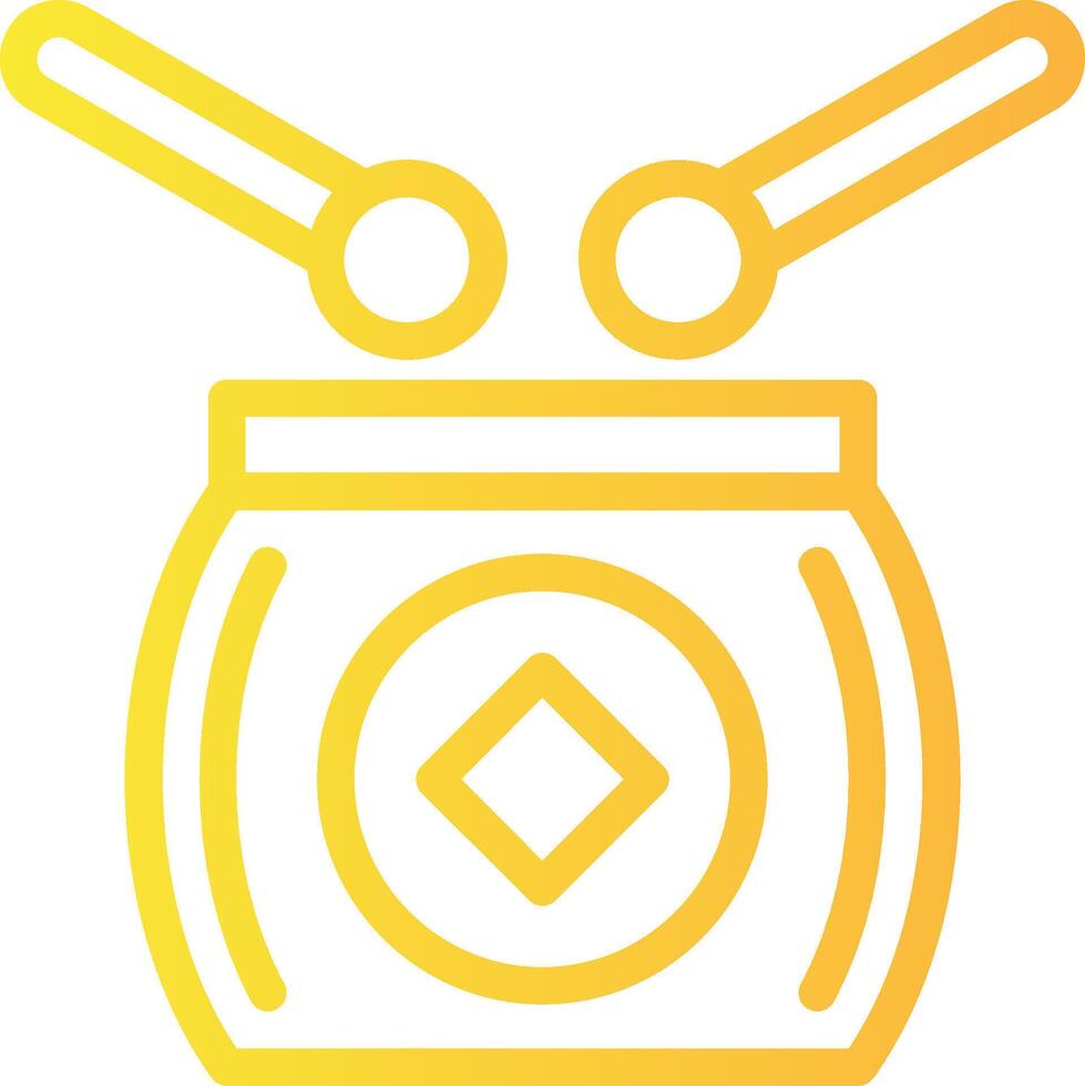 Drum Linear Gradient Icon vector