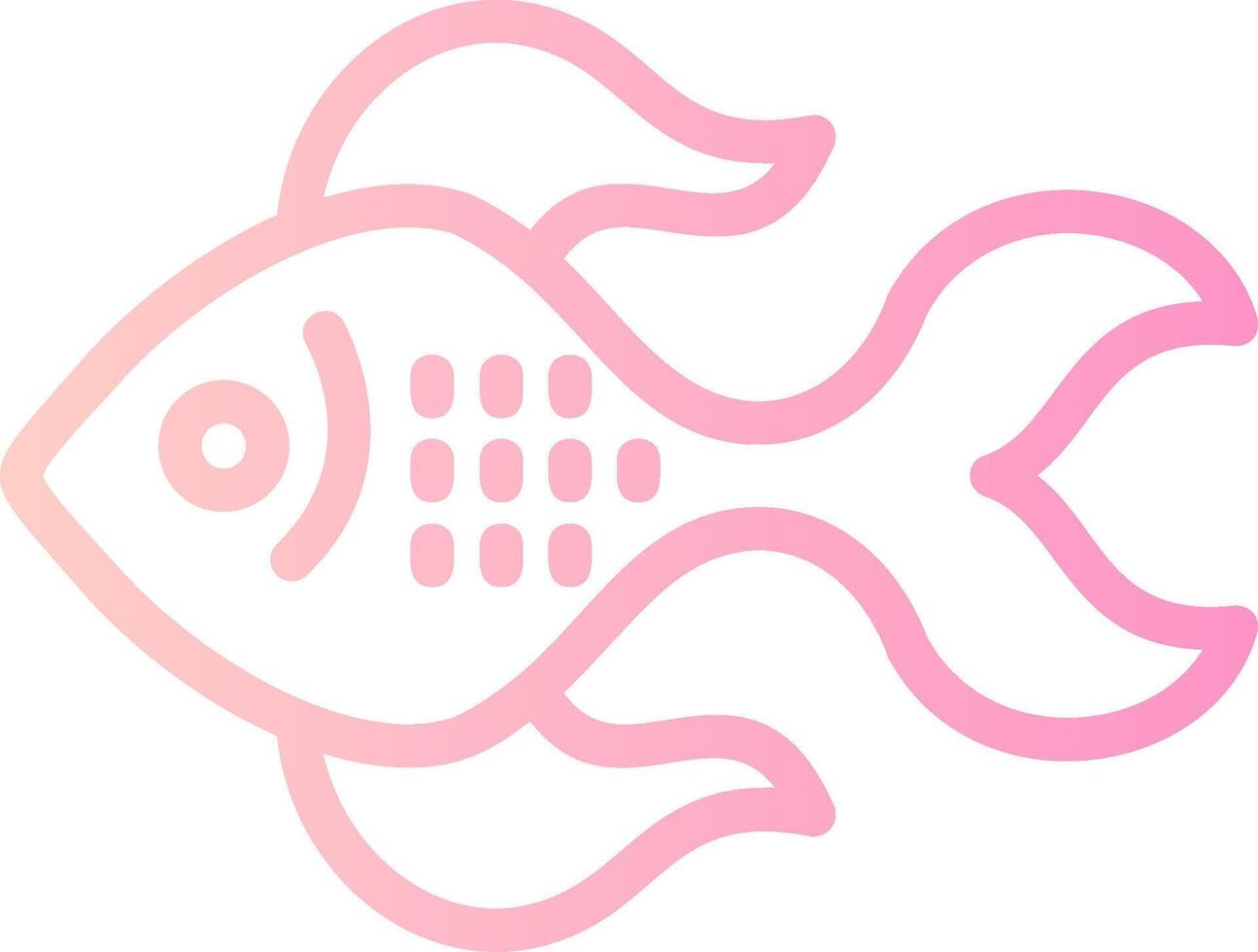 Goldfish Linear Gradient Icon vector