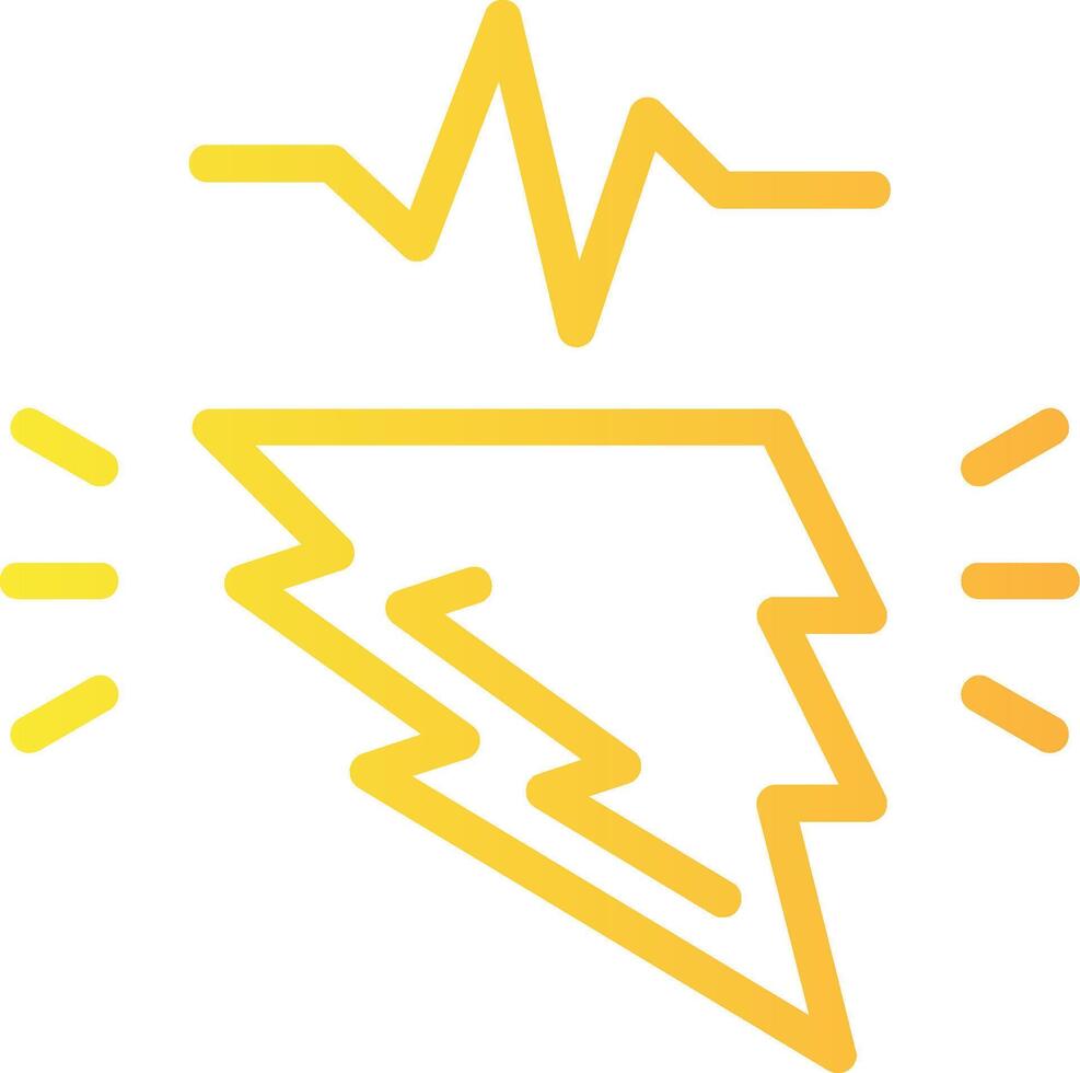 Power Pulse Linear Gradient Icon vector