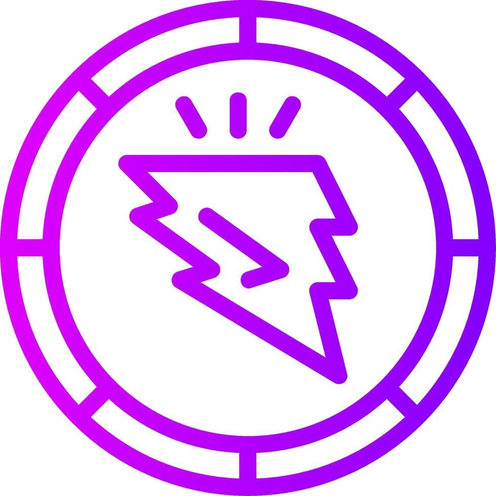 Spark Sphere Linear Gradient Icon vector