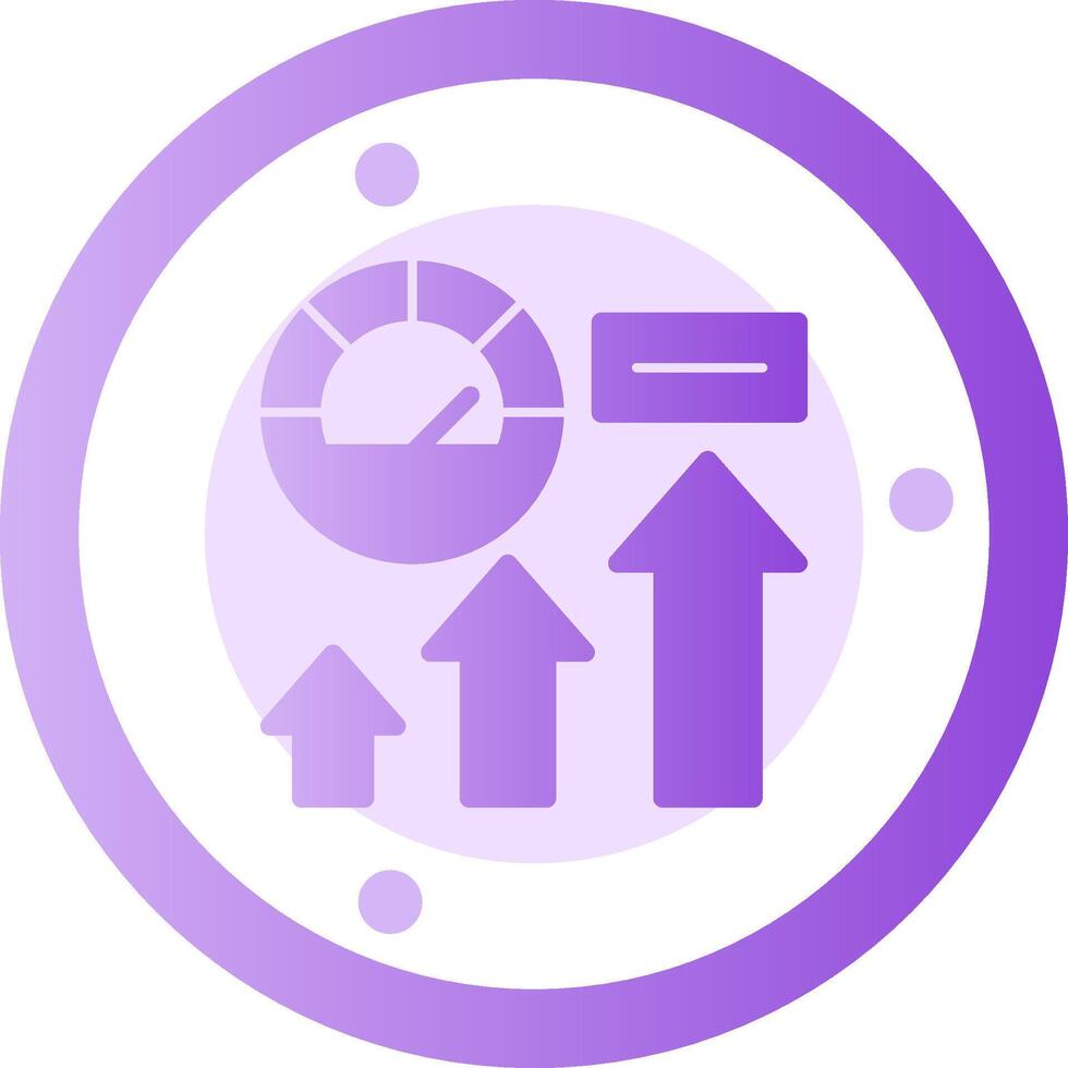 Rev Up Reach Glyph Gradient Icon vector