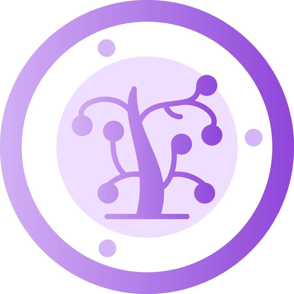 Wishing Tree Glyph Gradient Icon vector