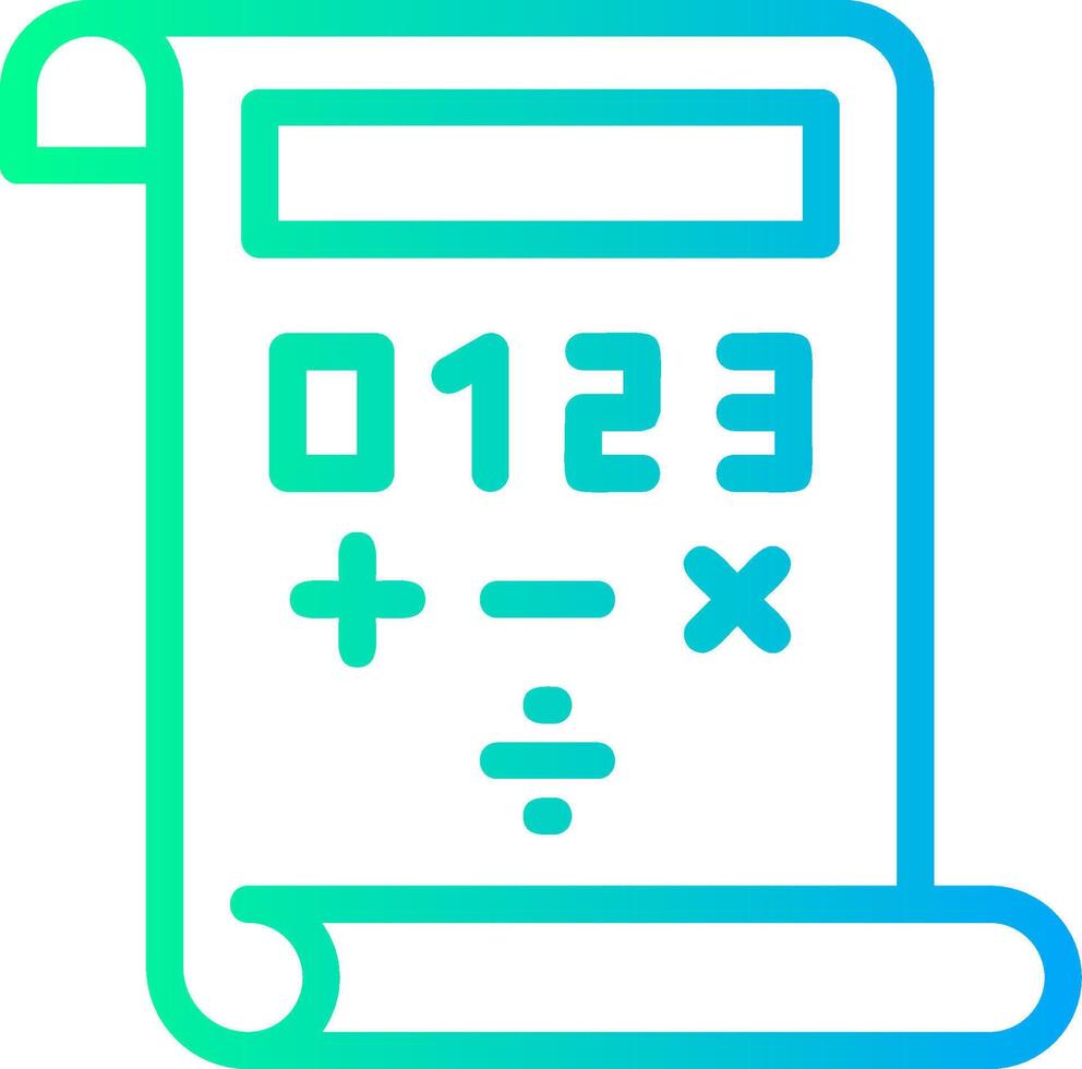 Quest Quotient Linear Gradient Icon vector