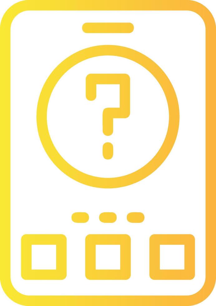 Question Mark Linear Gradient Icon vector