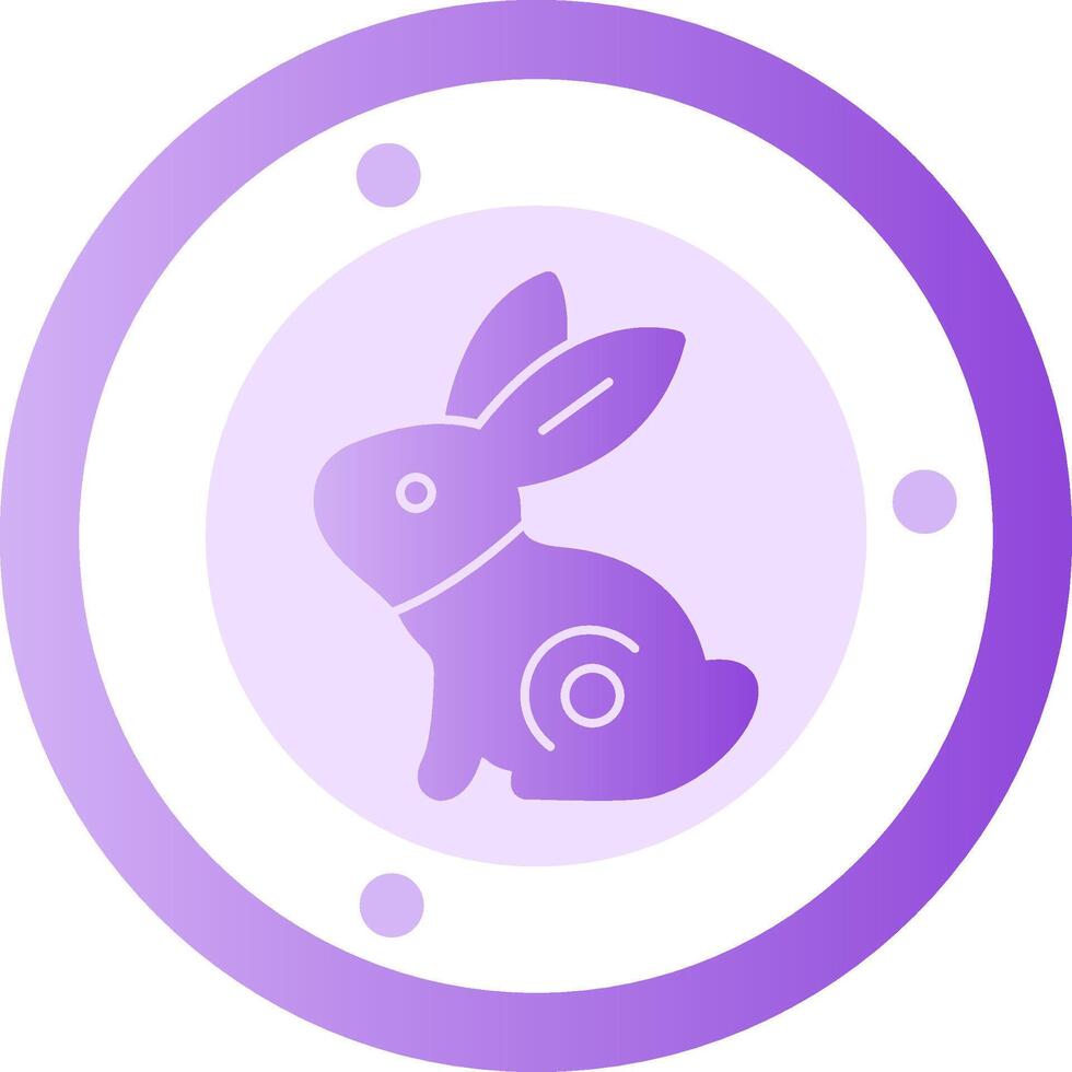 Jade Rabbit Glyph Gradient Icon vector