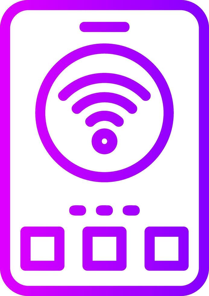Wi-Fi Linear Gradient Icon vector