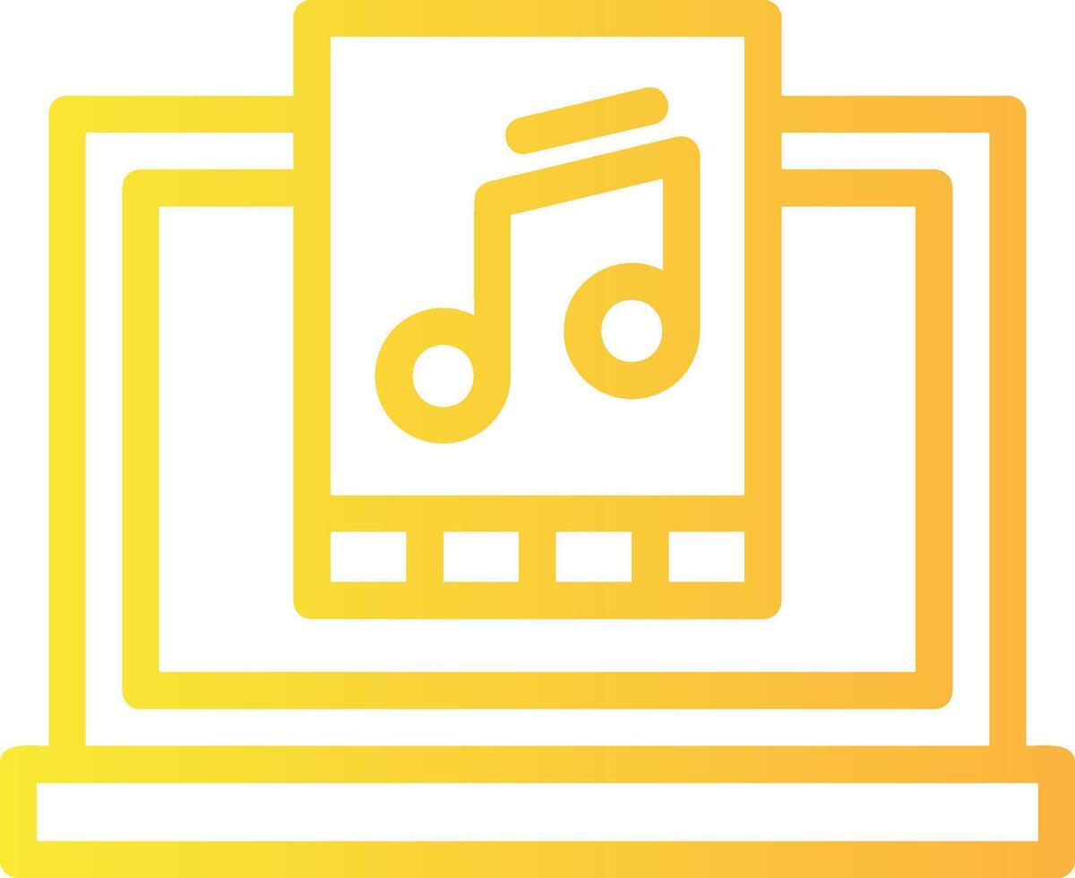 Music Linear Gradient Icon vector