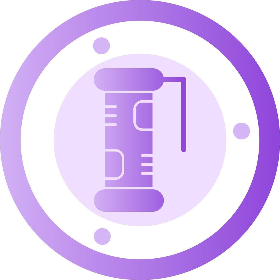 Jade Scroll Glyph Gradient Icon vector