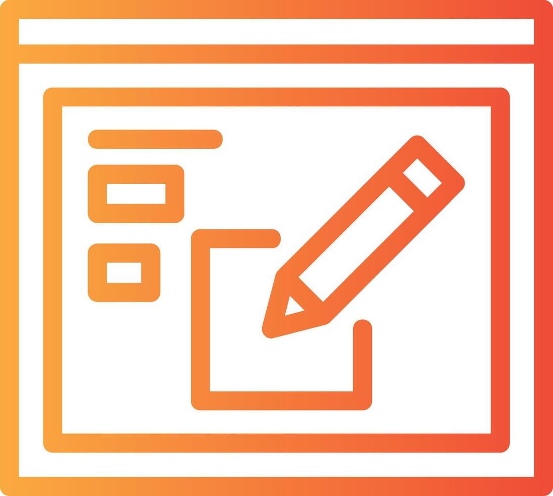 Edit Linear Gradient Icon vector