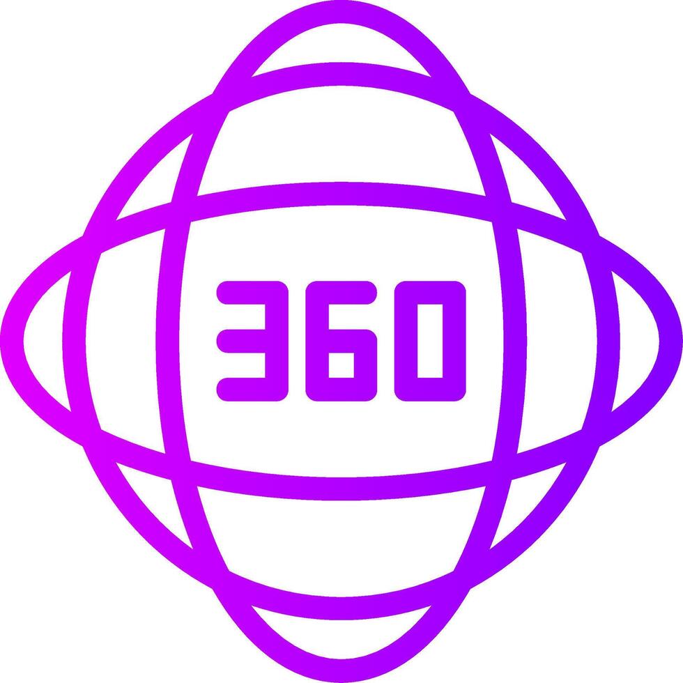 Impact 360 Linear Gradient Icon vector