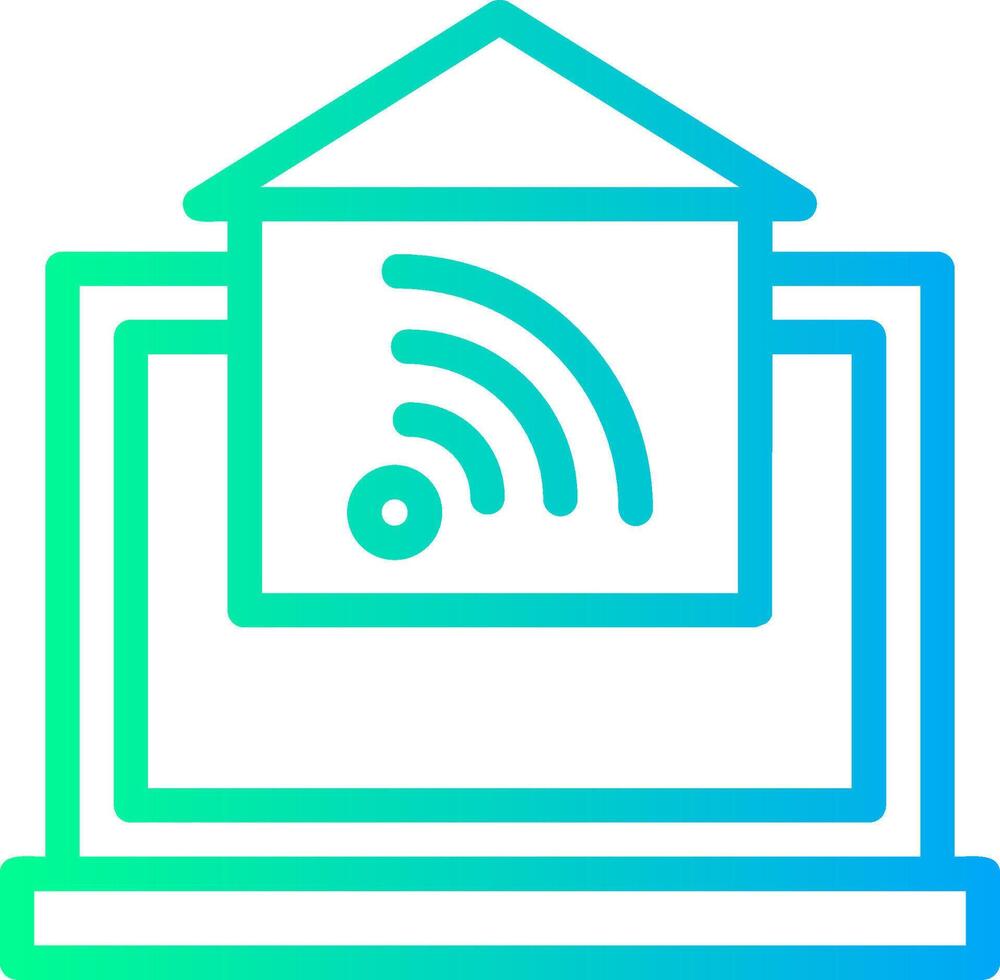 Home Automation Linear Gradient Icon vector