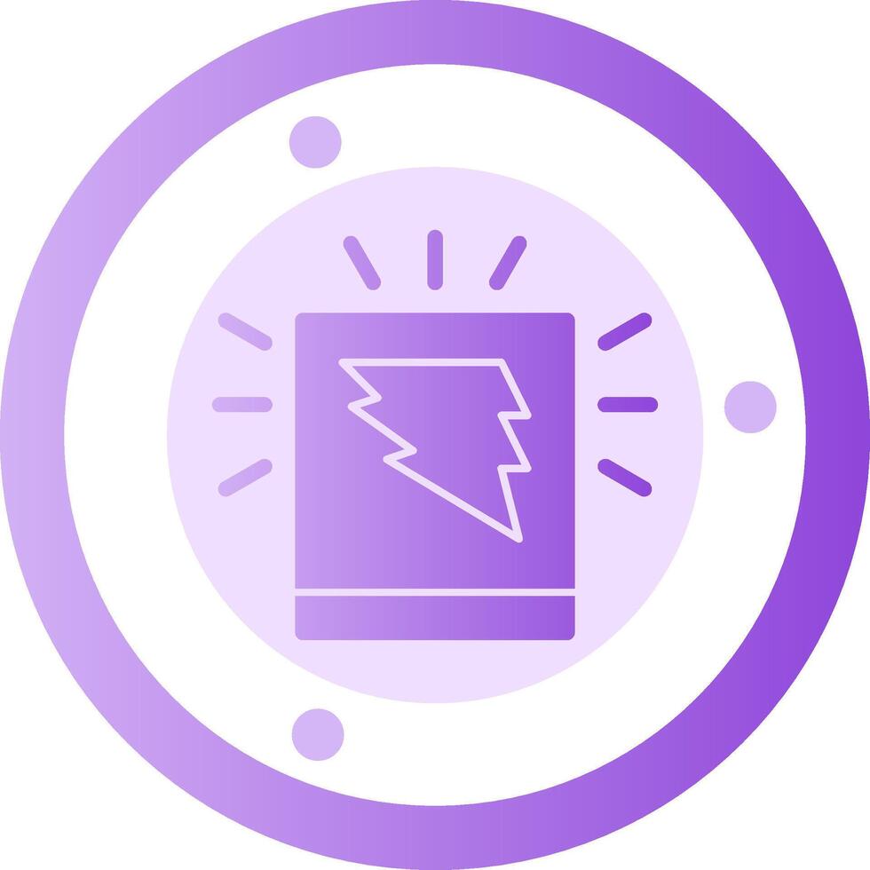 Spark Stride Glyph Gradient Icon vector