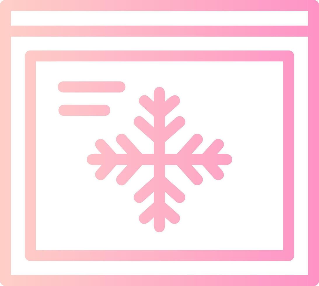 Snowflake Linear Gradient Icon vector