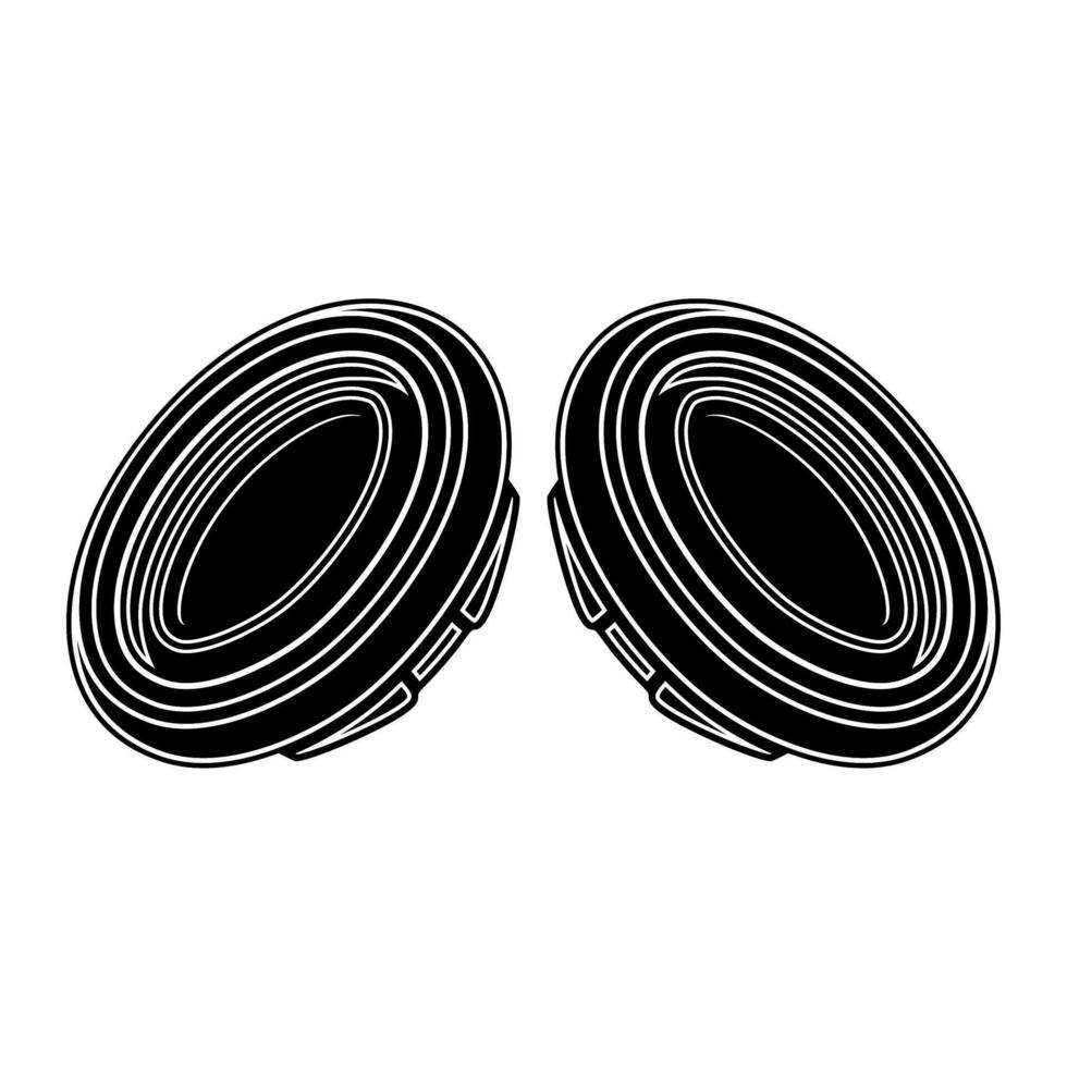 vector subwoofer bass speaker icon logo design illustration