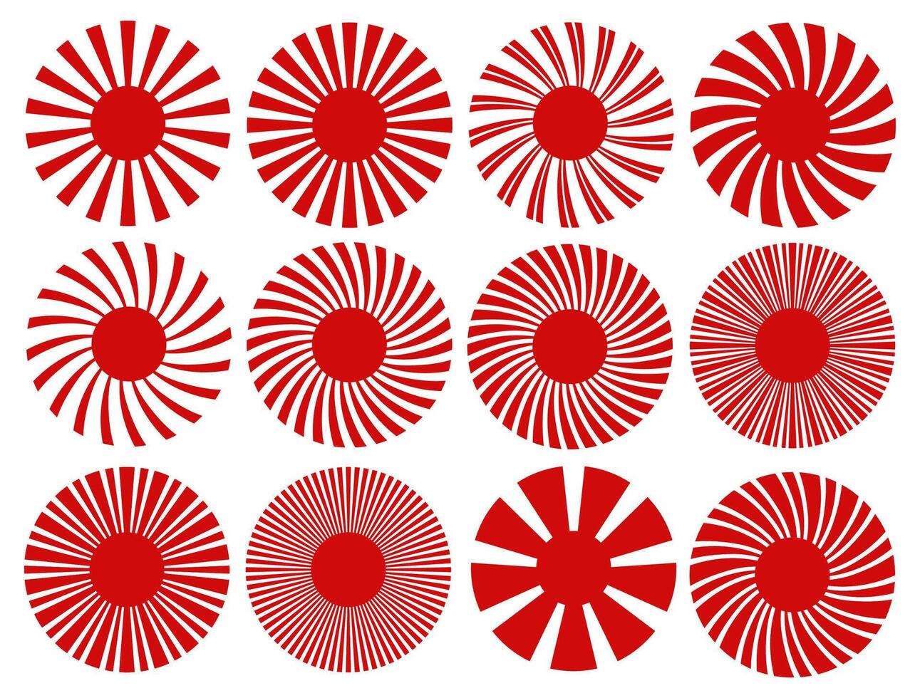 set shining rising sun flag icon symbol. Ancient Japanese flag design vector illustration