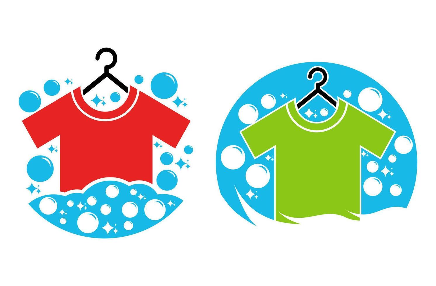 laundry service clean logo vector illustration