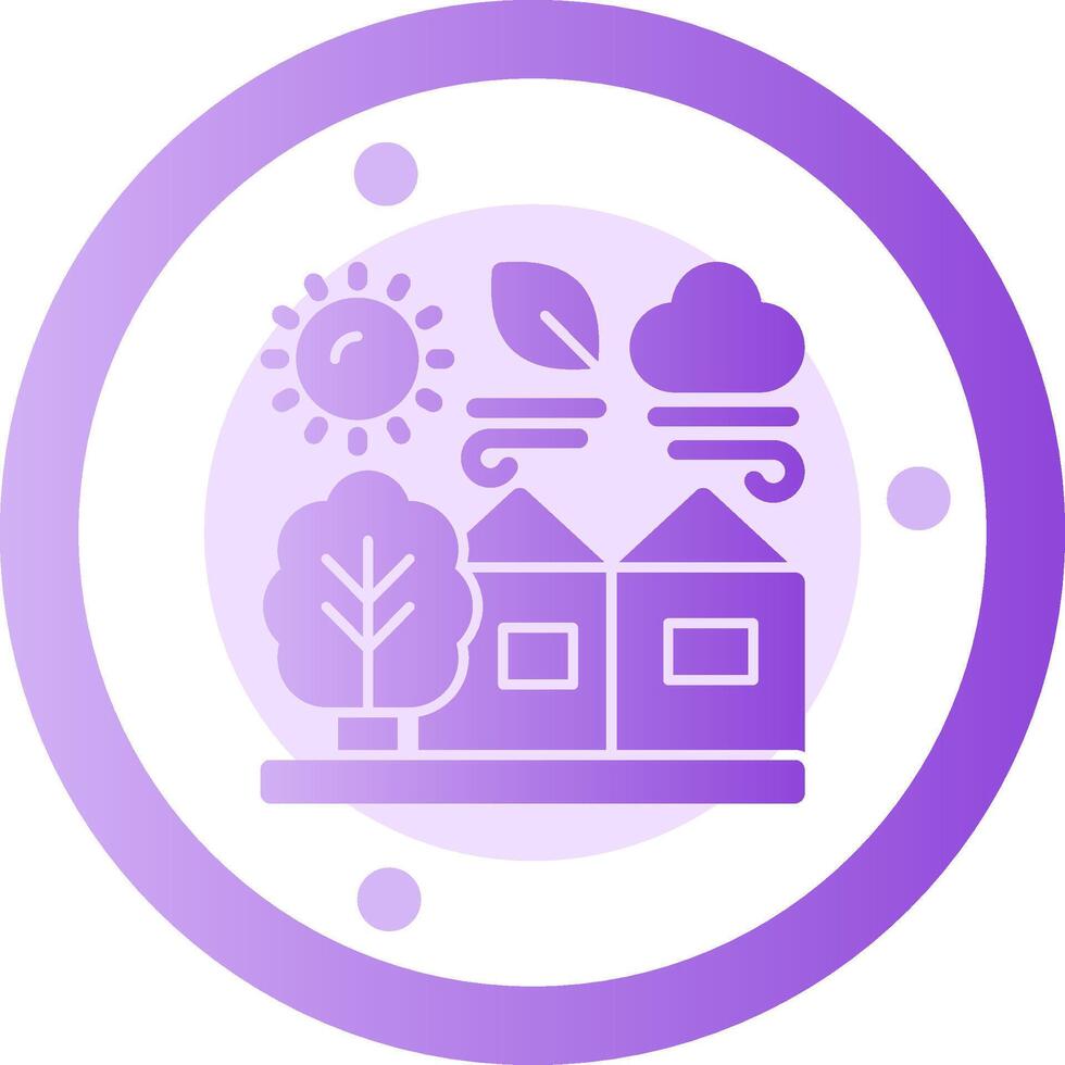 Village Glyph Gradient icon vector