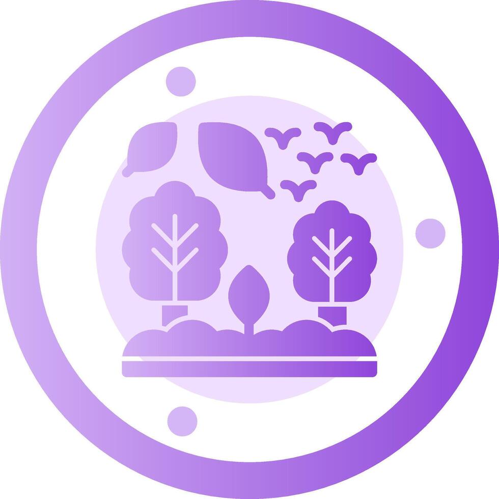 Forest Glyph Gradient icon vector