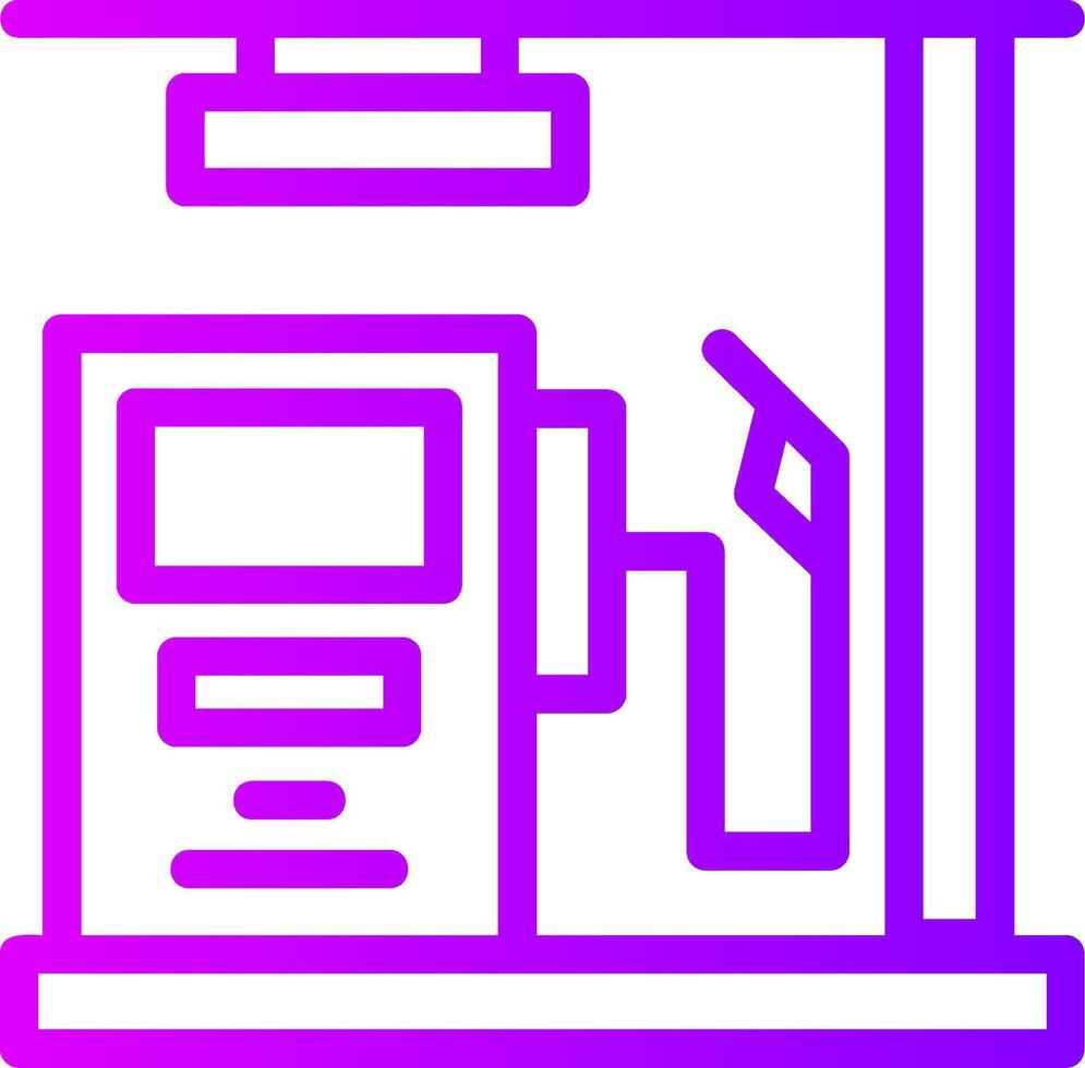 Gas Station Linear Gradient Icon vector