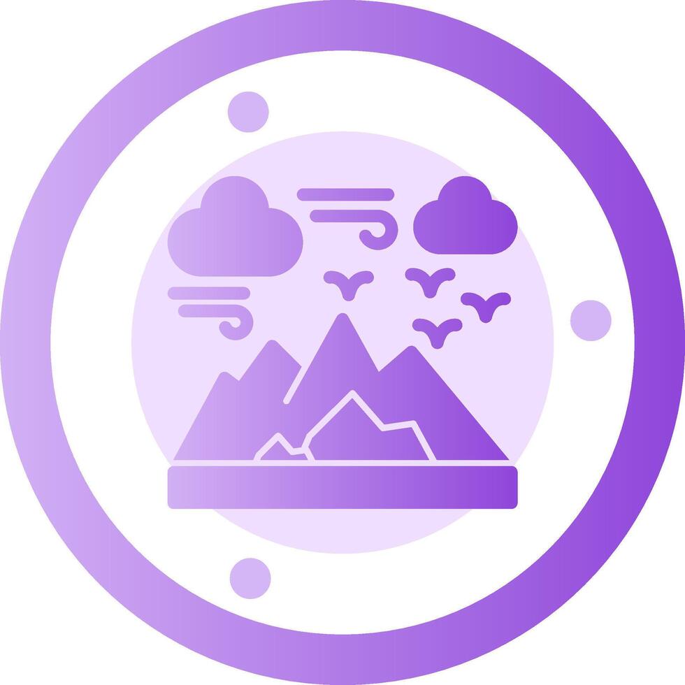 Cave Glyph Gradient icon vector