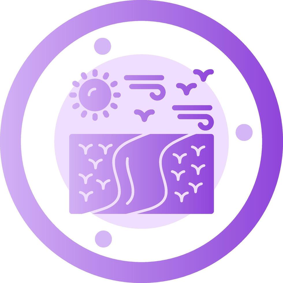 Marsh Glyph Gradient icon vector