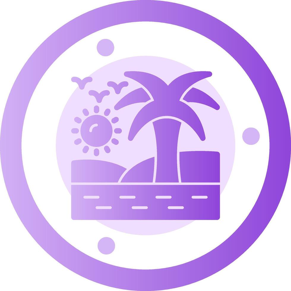 Oasis Glyph Gradient icon vector