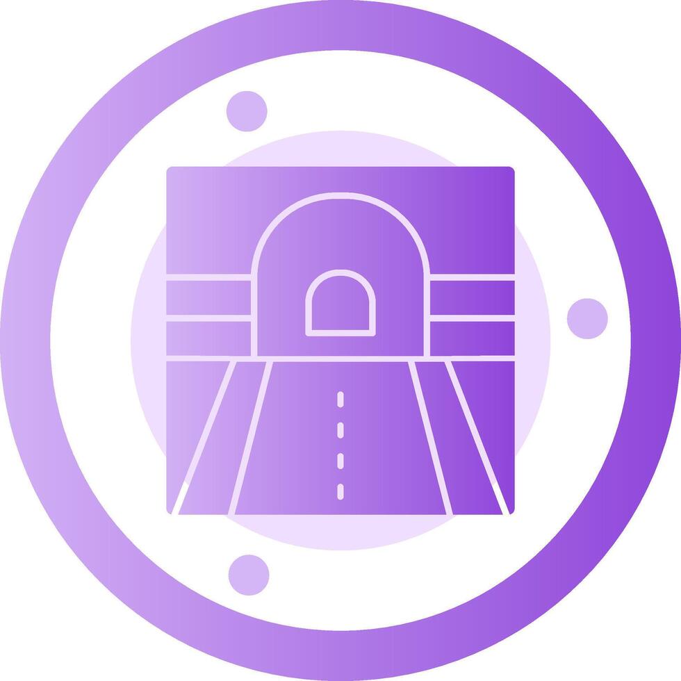 Tunnel Glyph Gradient icon vector