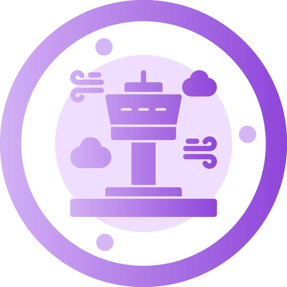 Tower Glyph Gradient icon vector