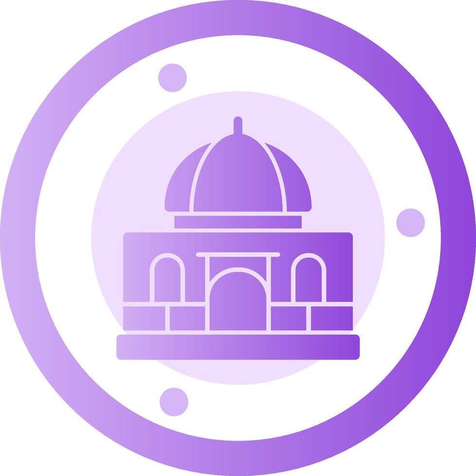 Mosque Glyph Gradient icon vector