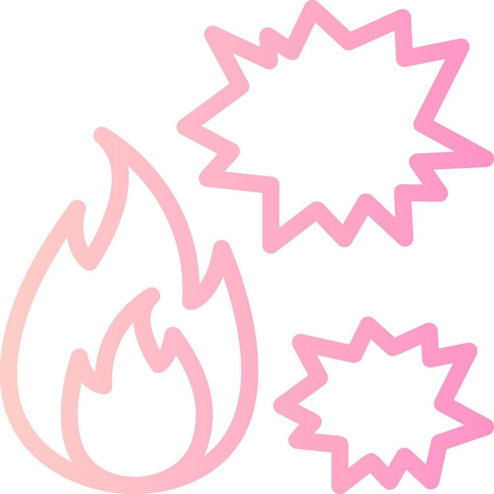 Blaze Burst Linear Gradient Icon vector