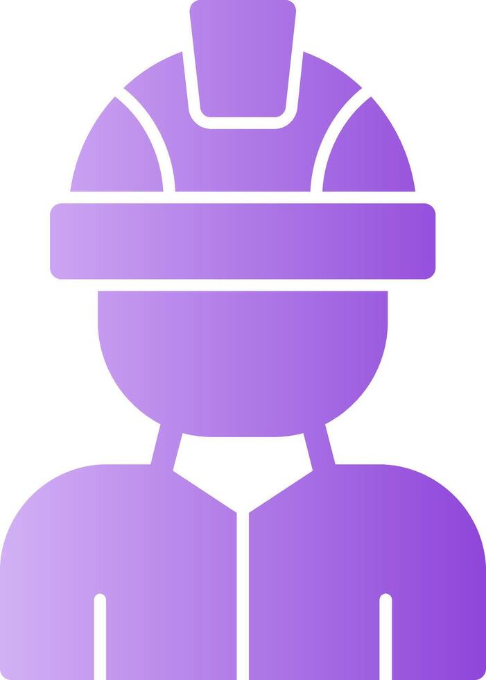 Factory Worker Glyph Gradient Icon vector