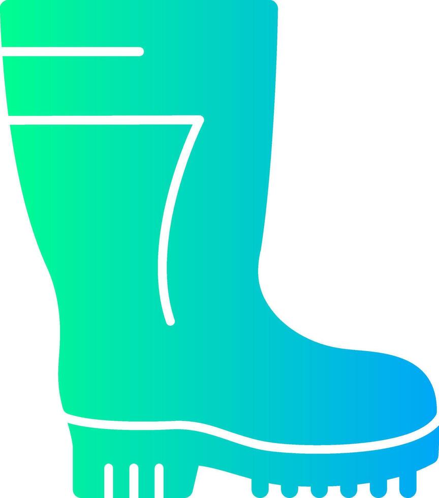 Safety Boot Glyph Gradient Icon vector